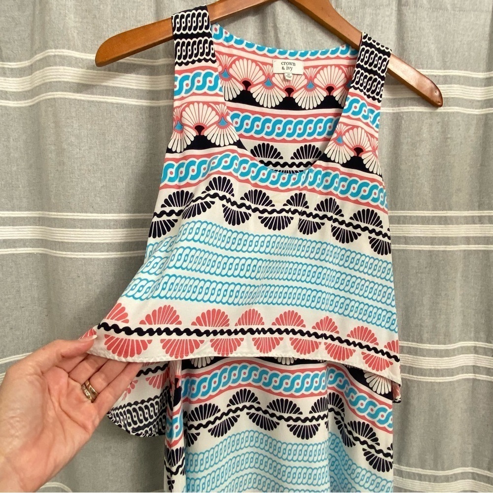 CROWN & IVY / Weekend in Nantucket Sleeveless Dress Size 10 - Picture 5 of 11